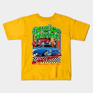 Cruise Night Hot Rods & Classic Cars Illustration Kids T-Shirt